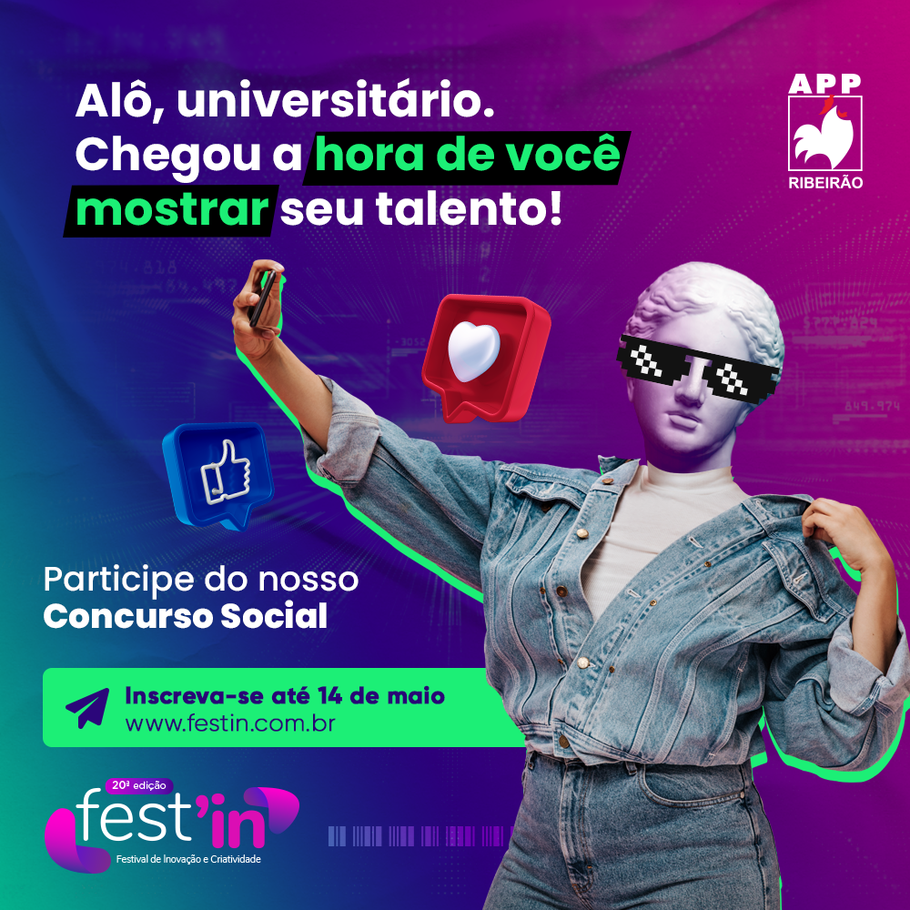 Últimos dias de inscrição para concurso social do Fest’in 