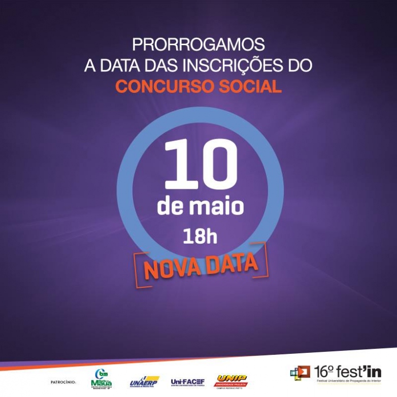 Nova data para inscrições no concurso social 