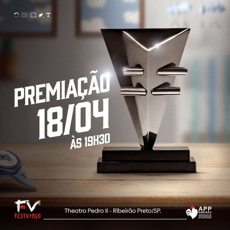 Premiação do FestVídeo, da APP Ribeirão, acontece dia 18 de abril, no Theatro Pedro II 